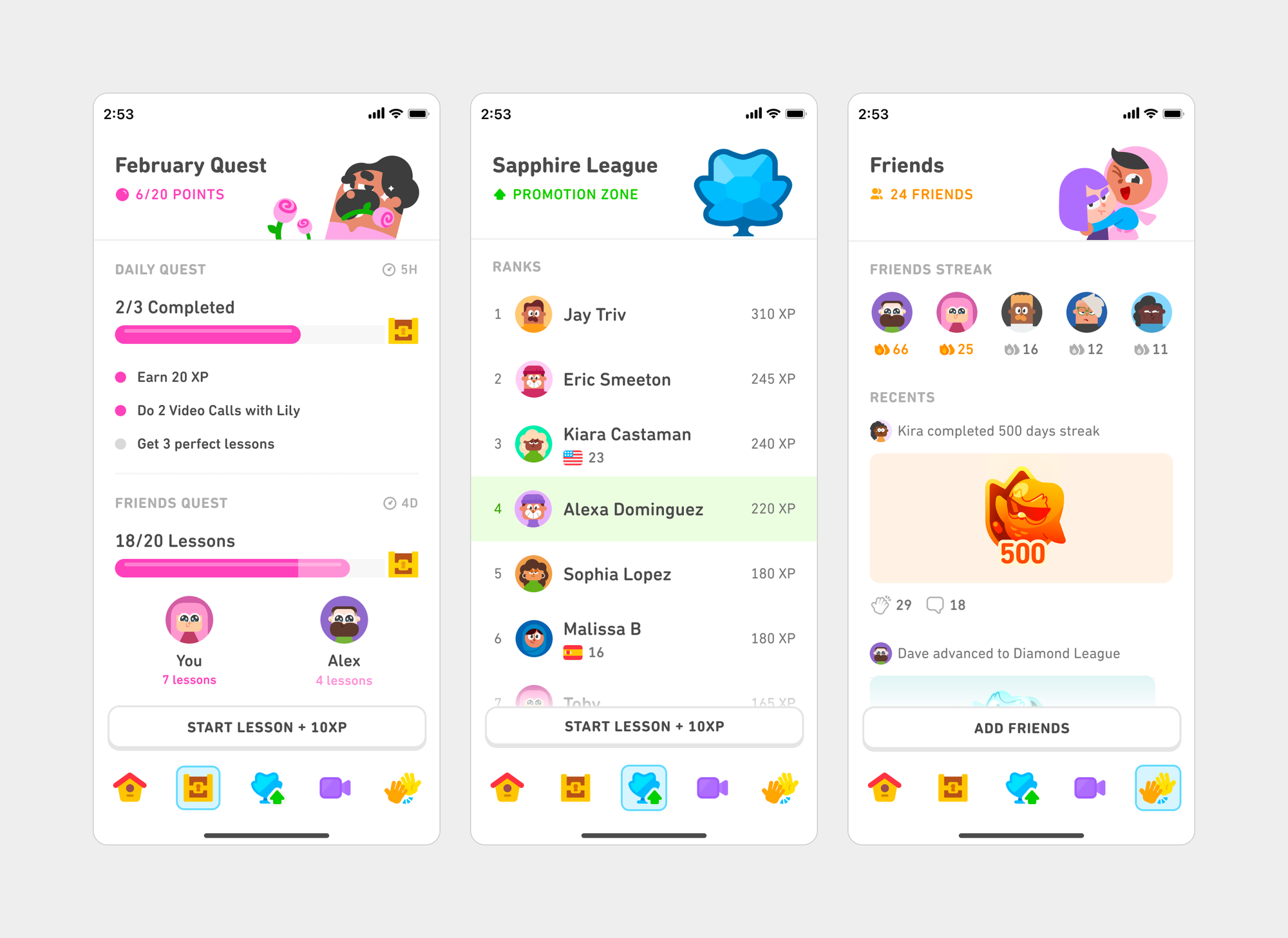 Official Duolingo flat design exploration