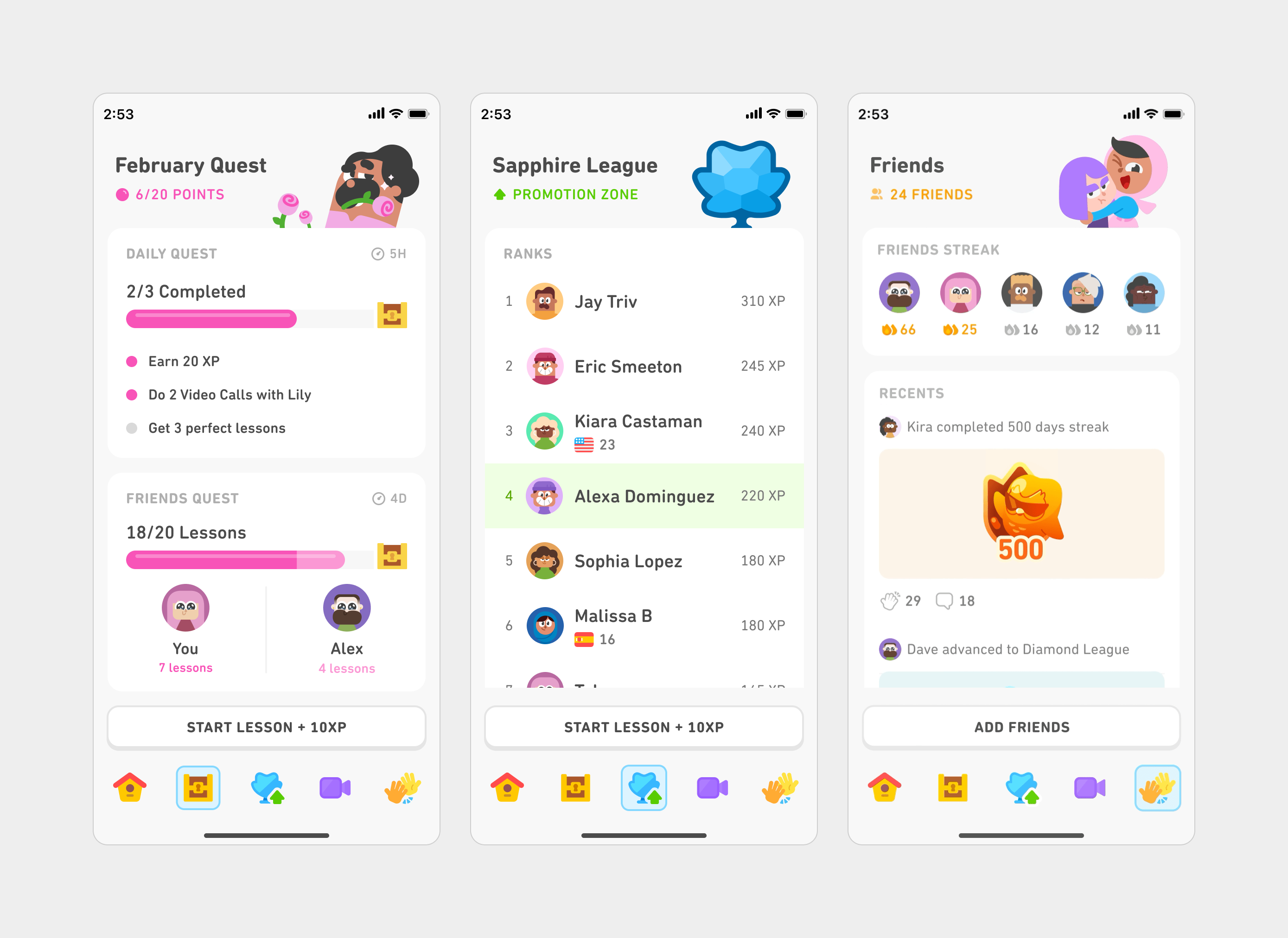 Official Duolingo modular design exploration
